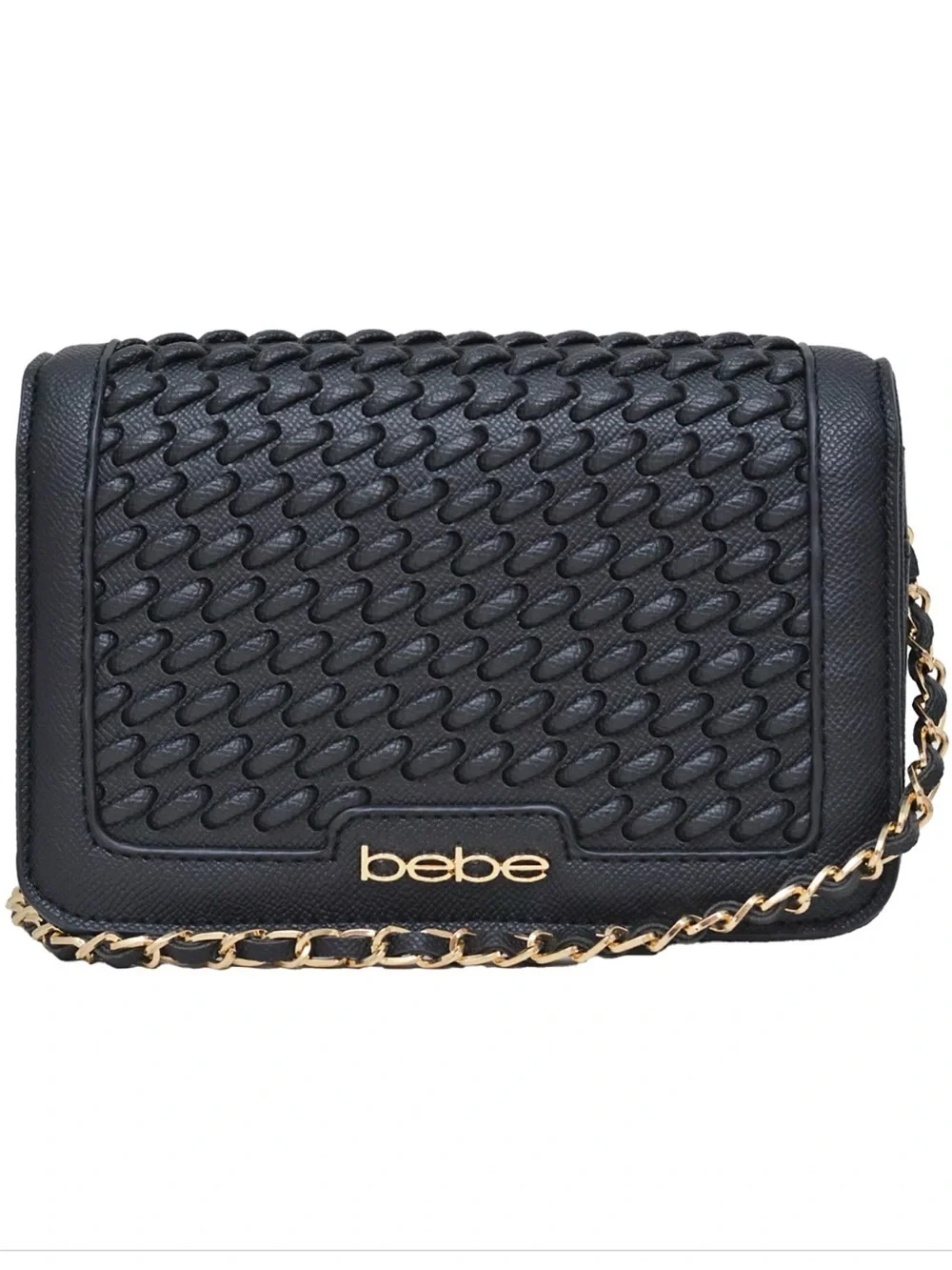 458. NWT BEBE WOVEN CROSSBODY HANDBAG